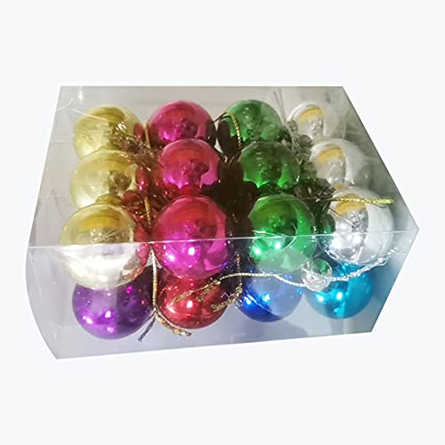 Norouov 24 Pack Multicolor Mini Glitter Ball Set Of 8 Color Miniature Rustic Christmas Ornaments Christmas Tree Decorations For Small Trees 1.2 Inche #TOP4