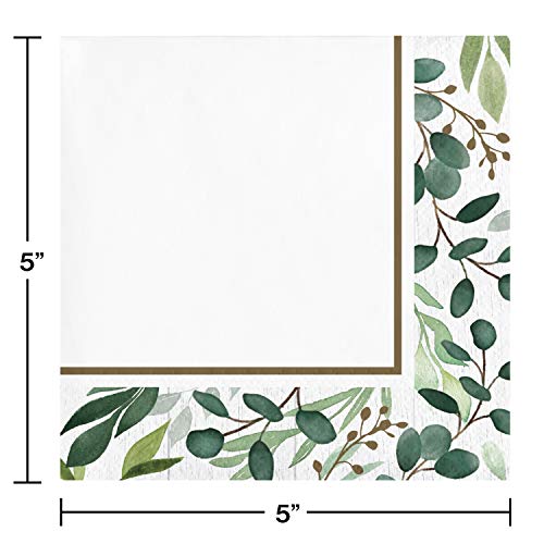 Eucalyptus Beverage Napkins, 48 Ct #TOP1