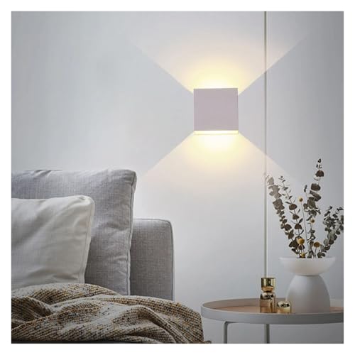 Apliques de pared LED modernos 6W pack de 2 luces blancas para decoración de interiores 7