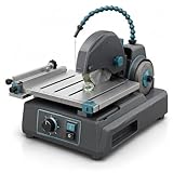 PYY Lapidary Saw - Jewelry Rock Saw w/Upgraded Diamond Blades Blade, 0-10000 RPM for Cutting Rocks & Polishing, DIY Art Project Lapidary Equipment,Black,350W