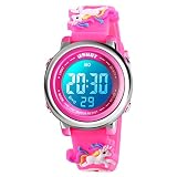 Kids Watch 3D Cartoon Toddler Wrist Digital Watch Waterproof 7 Color Lights with Alarm Stopwatch for