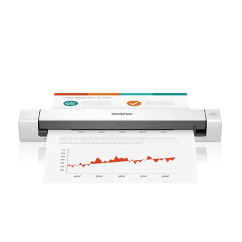 Brother DS-640 DSmobile - Scanner per documenti portatile, 1200 x 1200 dpi, larghezza 301 mm, lunghezza 50,6 mm, altezza 36,8 mm