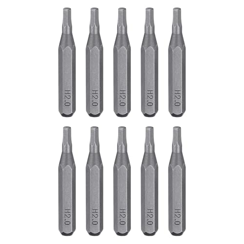 Image of sourcing map 10pcs H2.0 Hex Screwdriver Bit 5/32" Hex Shank 28mm Length | S2 Steel Magnetic Hexagon Head Screw Driver Bits for Precision Repair
