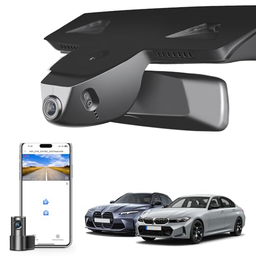 Mangoal Front 4K & Rear 1080p Dash Cam for BMW 3-Series Gen7 G20 G21 G28 2020-2026 Select 2019 M3 G80 G81(Model D), OEM Style, 2160P UHD Video, WiFi & APP, 128GB Card