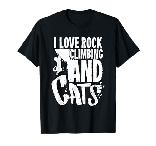Funny Rock Climbing Gift For A Cat Lover T-Shirt