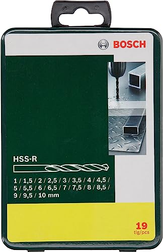 Bosch Accessories 2607019435 Coffret de mèches HSS-R Métal Lot de 19 Gris