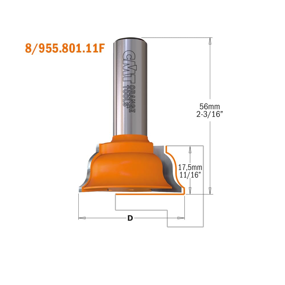 CMT ORANGE TOOLS 955.801.11 - FENSTERRAHMEN-FRAESER HM D=35/38 S=12