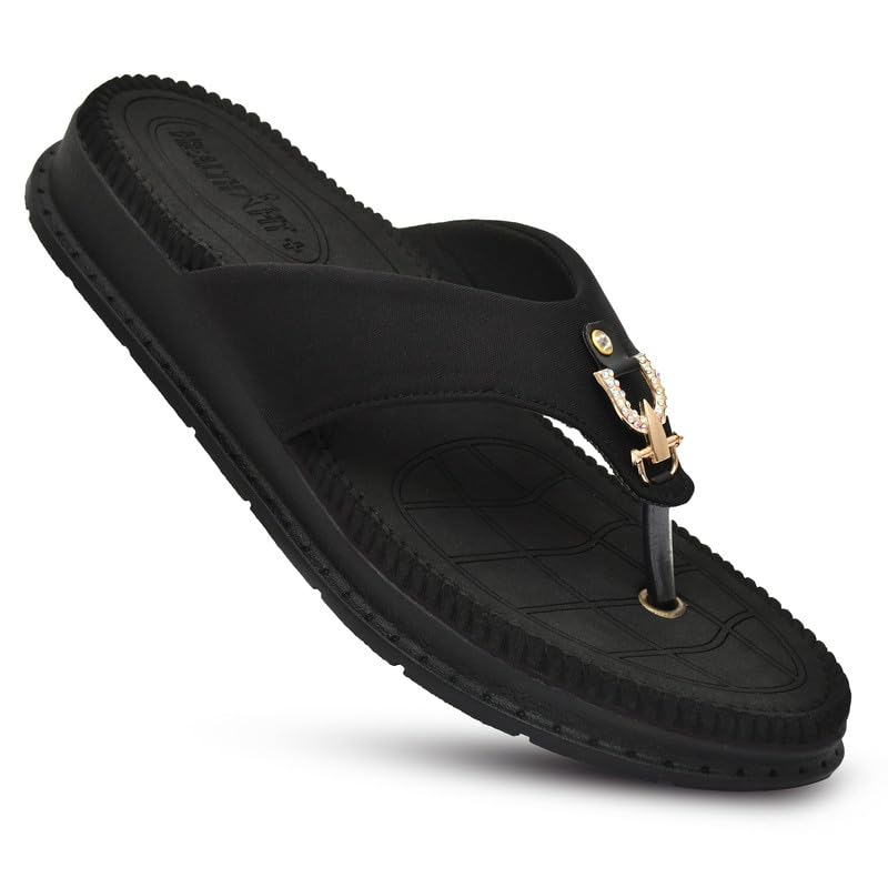 Image of HEALTH FIT Diabetic & Orthopedic with Super Extra Soft Ortho Care Anti-Skid Doubleu Flip-Flops for women Slippers /Doctor Chappal & Footwear HF329