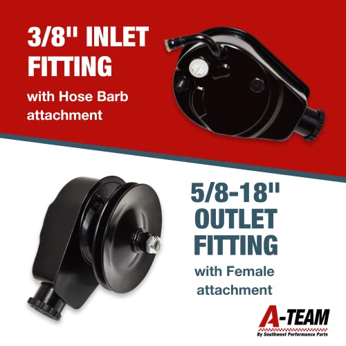 A-Team Performance Power Steering Pump Saginaw P Series Compatible With Gm Vehicles Gmc Chevrolet Chevy Buick Oldsmobile Pontiac (Black) #TOP3