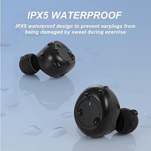 Mokoo Wireless Earbuds Bluetooth 5.0 Headphones IPX7 Waterproof Sports Wireless Headsets with 30H Cycle Playtime Built-in Mic with Charging Case Air Buds Pro Touch Control Ear Buds Stereo Earphones