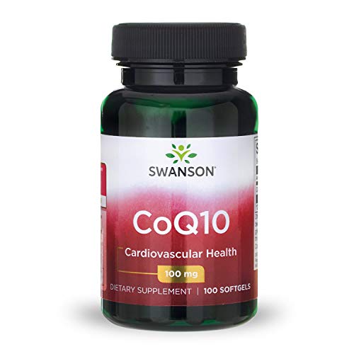 Swanson CoQ10 Heart Health Cardiovascular Brain Energy Antioxidant Support Coenzyme Q10 Supplement 100 mg 100 Softgels