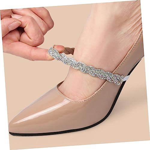 LALAFINA 4 Pares Cadarços Anti-queda Cadarço De Salto Sapato Destacável Fixando Alça De Sapato Alça