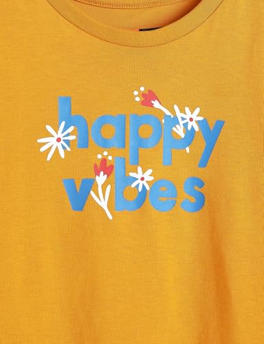 Image of Amazon Brand - Symbol Girls 100% Cotton Graphic Printed Half Sleeves Regular fit T-Shirt