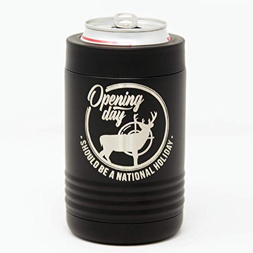 Thomas And Son - Cold Beverage Can Cooler - Engraved Open Season Hunting Can Holder - Double Wall Insulated Can Cozy Sleeve - Hunting Gifts For Men/Birthday Gifts For Men #TOP1