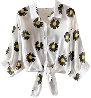 Ameeha Women's Stylish Casual Floral Print Shirt