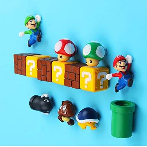 39 Pieces Of 3D Mario Fridge Magnets Sets For Home Room Decor Decorative Refrigerator Fun School Office Whiteboard Christmas Magnet (39Pcs) #TOP4