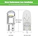 HOCOLO 10x T10 158 LED Bulb W5W 2825 168 192 194 T10 Wedge Light Bulbs 12V Cool White for Car Side Marker Lights Dome Map Door Courtesy License Plate 0.5W (10x T10 1-SMD)