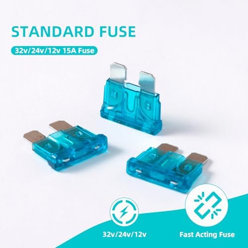 15 Amp 퓨즈 ATO 20개 - 15A 표준 블레이드 자동차 퓨즈 교체 — 사진 4