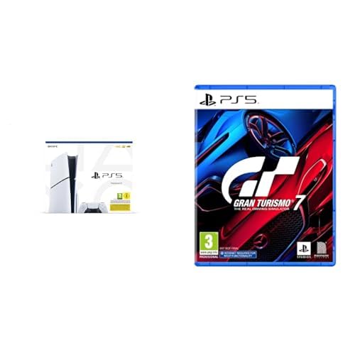 Playstation - Playstation Console 5 Edition Standard Slim & Sony, Gran Turismo 7 PS5, Jeu de Course, Édition Standard, Version Physique avec CD, En Français, 1 Joueur et Multijoueurs, PEGI 3 5 - -22%