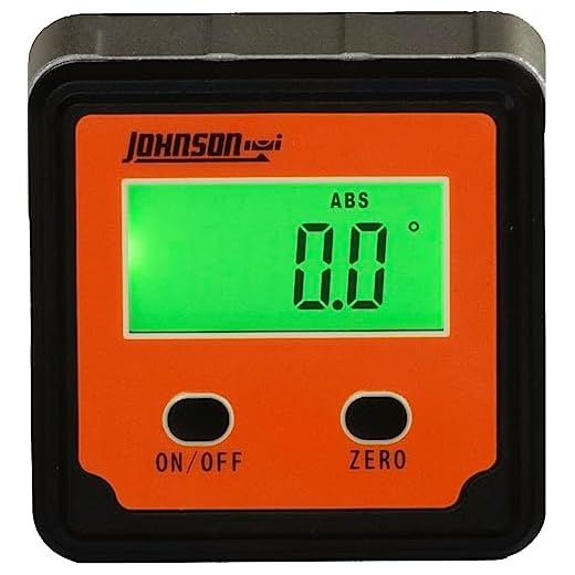 Johnson Level & Tool 1886-0000 Magnetic Digital Angle Locator w/ 2 Buttons, Orange, 1 Locator