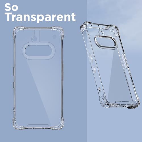 Image of Outlouders Back Cover for Nothing Phone 3A Clear Transparent PC + TPU | Raised Edges | Shockproof Protection Bumper Case (Transparent)
