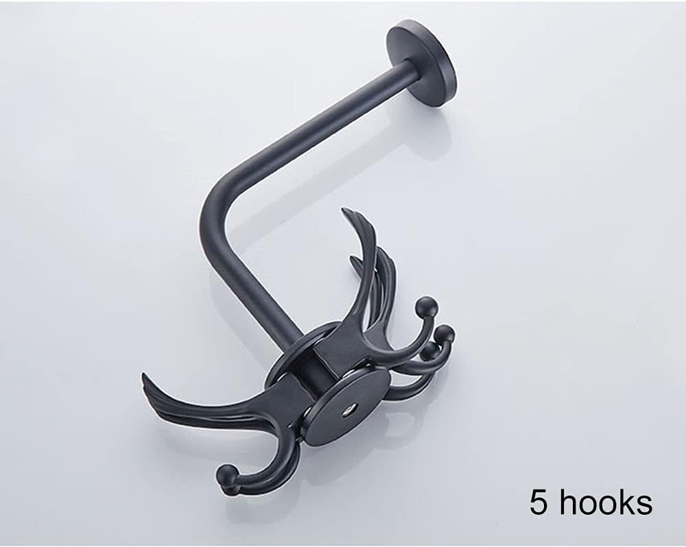 Heavy Duty Swivel Wall Hooks Coat Hangers Waterproof Metal Wall Mounted Organizer Rack for Entryway Bathroom Kitchen Pack of 4
