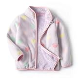 Feidoog Toddler Kids Polar Fleece Warm Jacket Baby Boys Girls Autumn Winter Zip-up Lightweight Long
