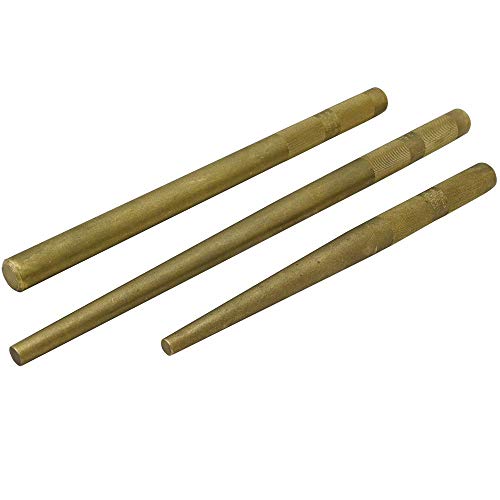 Gray Tools 3 Piece Brass Drift and Line Up Punch Set, Made in USA