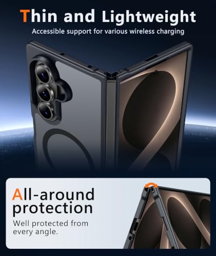 Image of FNTCASE for Samsung Galaxy Z-Fold-8-Ultra Case Samsung Z Fold 7 Matte Case | Compatible with Magsafe, Screen Protector, Anti Yellowing, Military Grade Drop Protection, Shockproof, Translucent Cases
