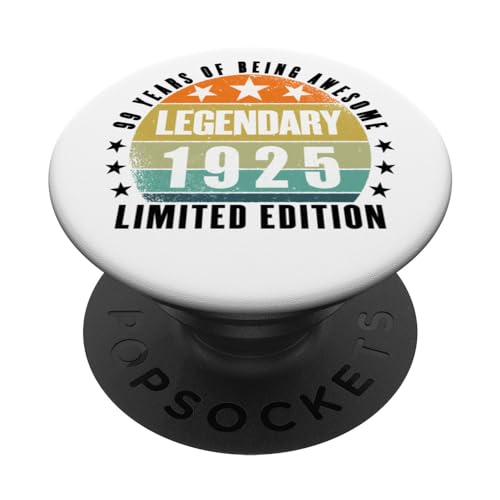 Edición limitada 99 cumpleaños Nacido en 1925 PopSockets PopGrip Intercambiable