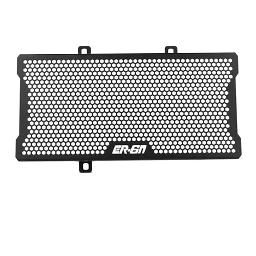 QingHang Motorrad Kühlergrill Schutzgitter Passend for Kawasaki ER-6N ER-6F 2006–2016 Motorrad-Kühlergrill Kühlergrillabdeckung Kühlerabdeckung Aus Netzmaterial Kühlerabdeckung(ER6N Logo)