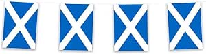 Scotland Rectangle Bunting 10m with 20 Flags - Scottish Saltire Party Decorations for Football Tournaments, Sporting Events, Match Day Celebrations, Indoor & Outdoor Use - View 2