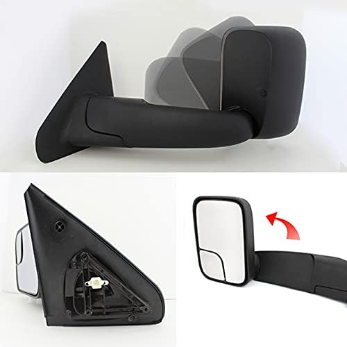 AKKON - For 02-08 Dodge Ram Extendable Towing Power Telescoping Wide Angle Side Mirrors Left + Right Pair