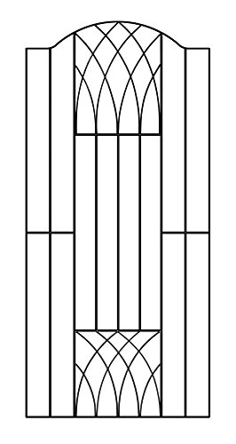 Abbey 1800mm High Bow Top Metal Garden Side Gates Wrought Iron Style Pedestian Gate (955mm Gap x 1800mm High VETC)