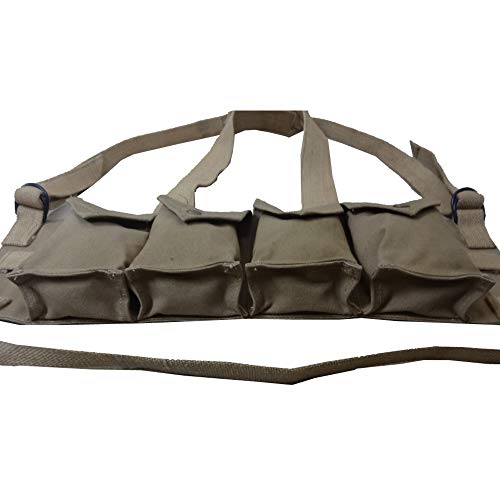 Warrepplica Rhodesian Fereday & Sons Chest Rig Fal/G3/M14 Bush War/20Rd .308/7.62X51Mm 4 Mag Pouch Tactical Chest Rig Khakhi #TOP3