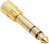 NORTHERN BROTHERS Stereo Audio Headphone Jack Adapter 3-Conductor TRS AUX Plug 1/4-inch (6.3mm) Male to 1/8-inch (3.5mm) Female, 2PCS