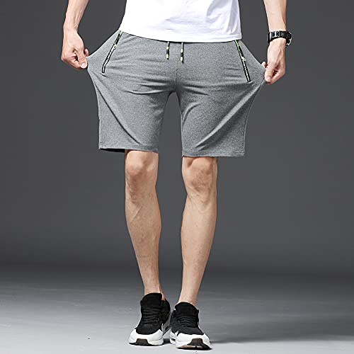 Kihatwin Big Boy's Solid Casual Gym Workout Shorts Board Active Elastic Cotton Jogger Pocket Sweat Shorts 14 Deep Gray #TOP6