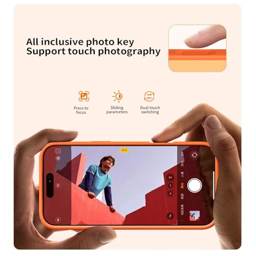 Coque silicone pour iPhone Air orange avec lanière pour vos sorties - 5