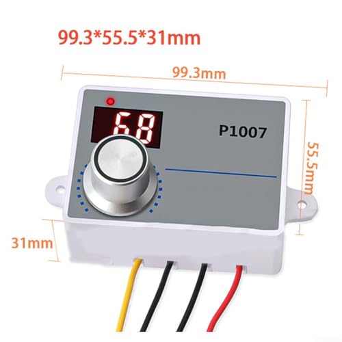 Regulador de ventilador digital de 220V con control de velocidad ajustable 0-100% 4