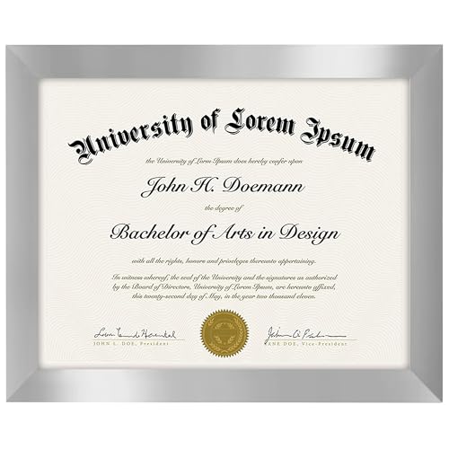 Americanflat 8.5x11 Picture Frame - Engineered Wood - Silver