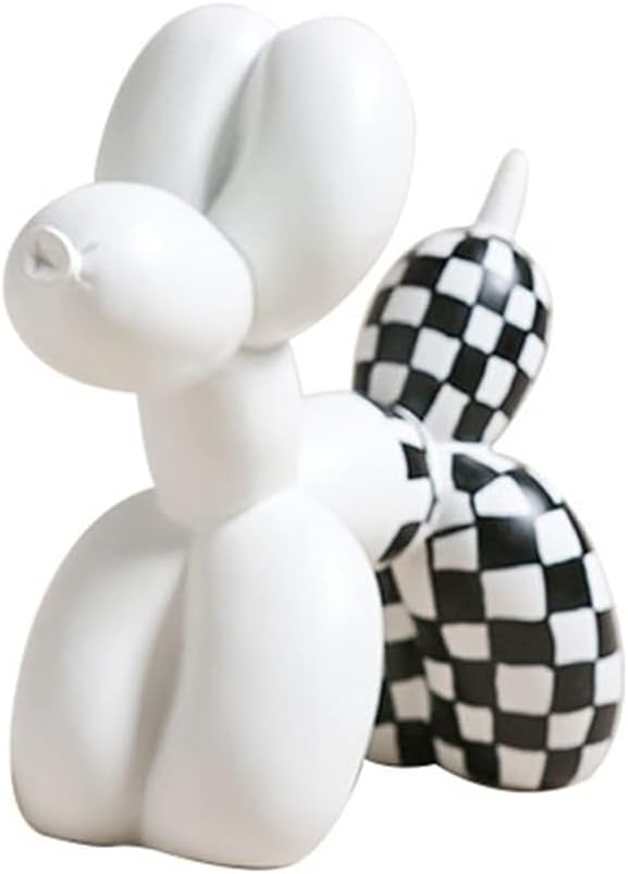Originality Home Decoration Furnishing Modern New Balloon Dog Desktop Small Ornaments Living Room Home Decorations Animal Light Luxury Crafts Furnishings Decoration for Shelf Table Decor ( Color : B )