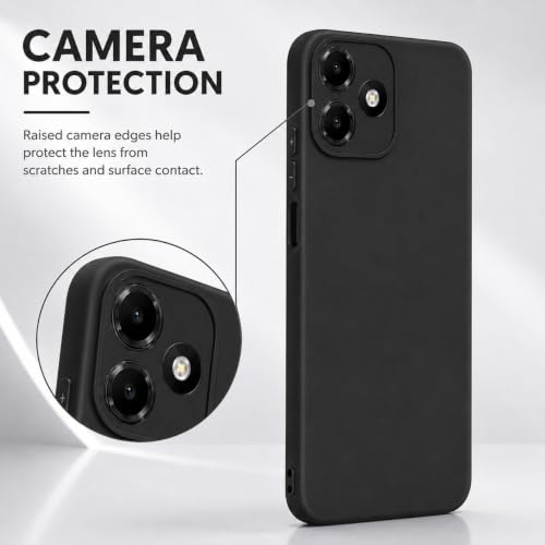 Image of FIRST MART Matte Silicone Back Cover for Oppo A6c - Black