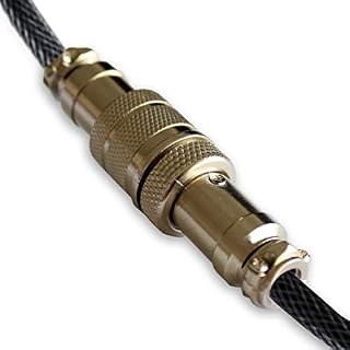 Asceny Double Sleeved Custom Keyboard Cable with Aviator Adapter, Fits Both Type-c