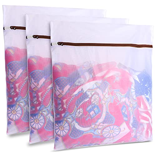 GOGOODA 3 PCS Extra Large Delicates Bag for Washing Mesh Wash Bags for Travel, Laundry, Hosiery, Blouse, Blanket 24Ã—24inch