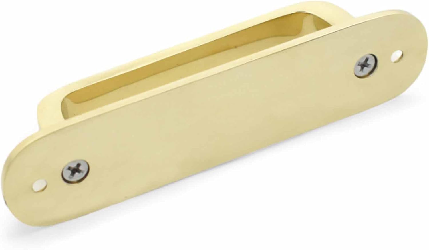 Solid Brass Cabinet Pull with Backplate | 6.5 Inch Polished Unlacquered Handmade Brass Handle for Kitchen Bathroom Dresser Drawer Furniture Hardware