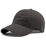 BABAHU Men and Women Baseball Cap Plain Blank Adjustable Classic Baseball Hat Cap 100% Cotton Golf Dad Hat (FR/ES, Alpha/Lettres, Taille Unique, A Dark Grey)