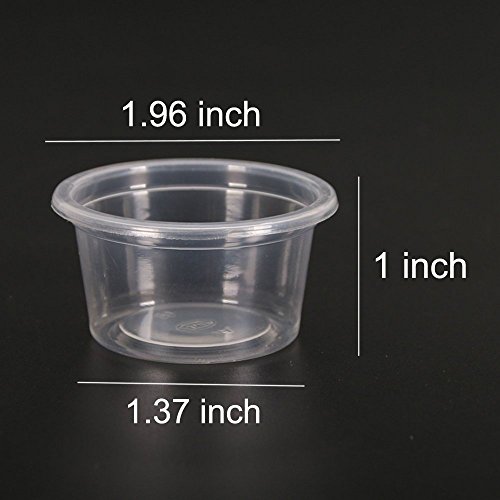 Slson 100 Pack Gecko Food And Water Cups Gecko Ledge Cups Reptile Worm Bowl Mealworm Feed Feeder For Lizard Leopard Gecko Crested Gecko And Other Small Pets, 1 Oz #TOP1