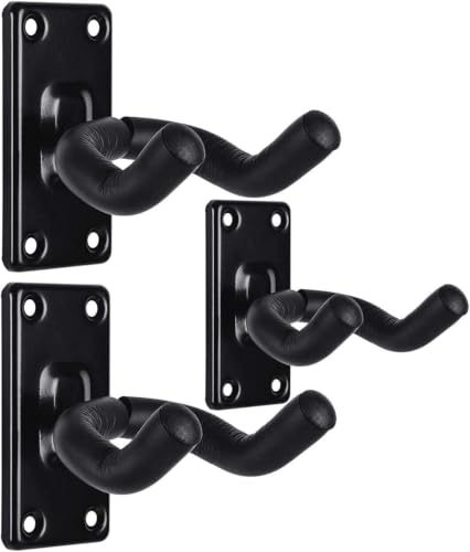 Support mural pour guitare contre les rayures de manche lot de 3 suspensions noires