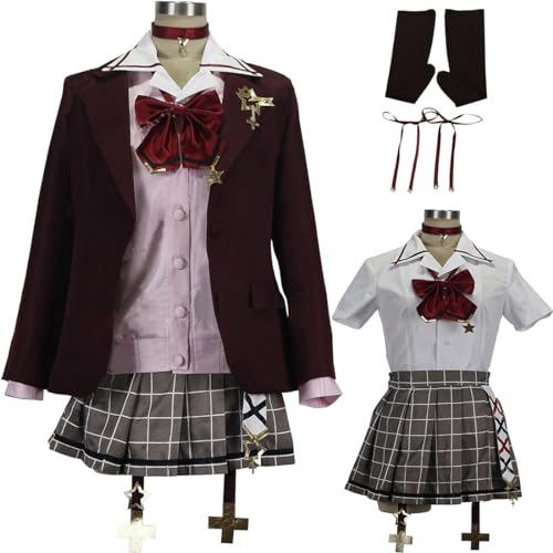 [CSPY]コスプレ衣装 星川サラ 制服 コスプレ ほしかわさら 衣装＋髪飾り＋靴下 コスプレ服 コスプレ衣装 (女性L)（Amazon）