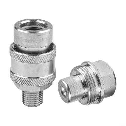 Image of Galvanized Pneumatic Pump Coupling NPT1/4 Oil Pipe Fitting(Steel ball-NPT1/4)